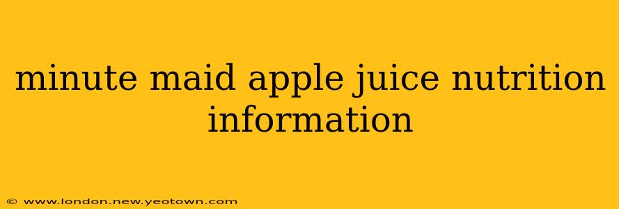 minute maid apple juice nutrition information