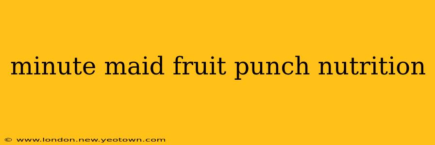 minute maid fruit punch nutrition