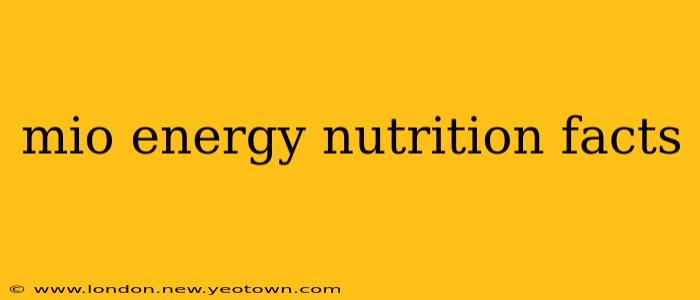 mio energy nutrition facts
