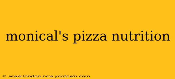 monical's pizza nutrition