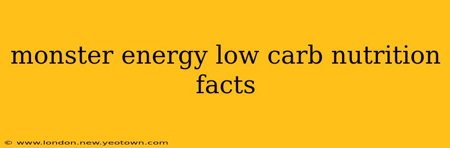 monster energy low carb nutrition facts