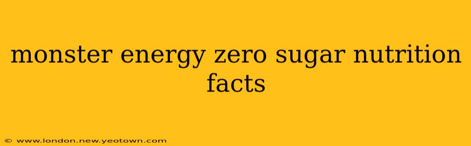 monster energy zero sugar nutrition facts