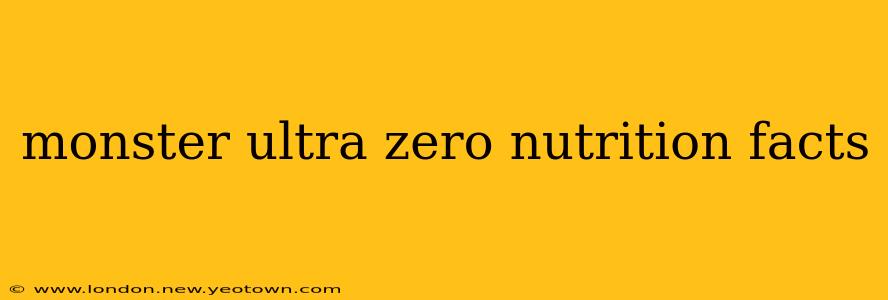 monster ultra zero nutrition facts