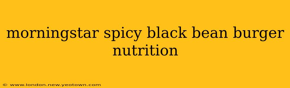 morningstar spicy black bean burger nutrition