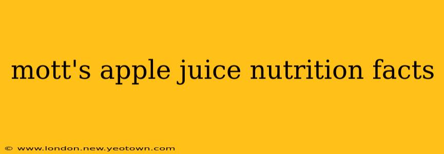 mott's apple juice nutrition facts