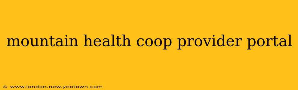 mountain health coop provider portal