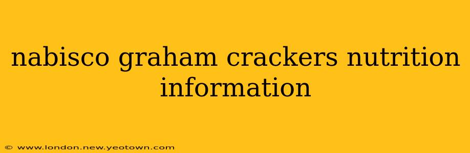 nabisco graham crackers nutrition information