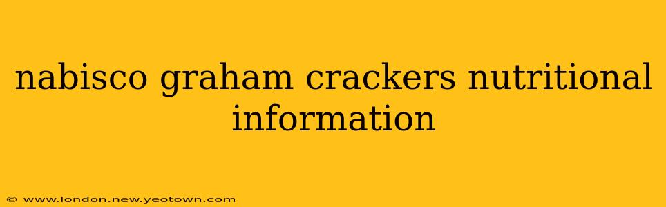 nabisco graham crackers nutritional information