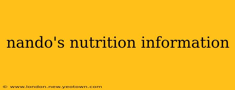 nando's nutrition information