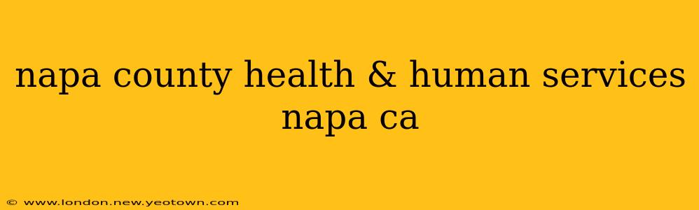 napa county health & human services napa ca