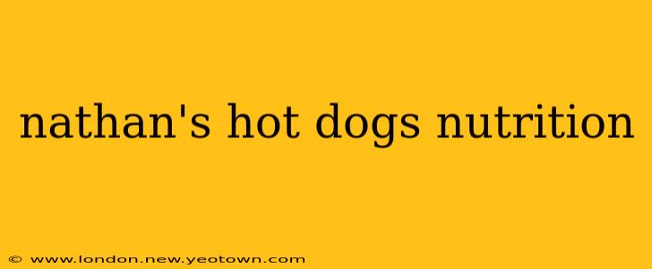 nathan's hot dogs nutrition