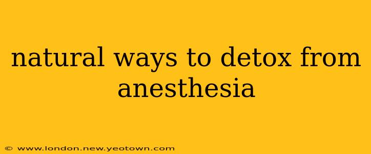 natural ways to detox from anesthesia