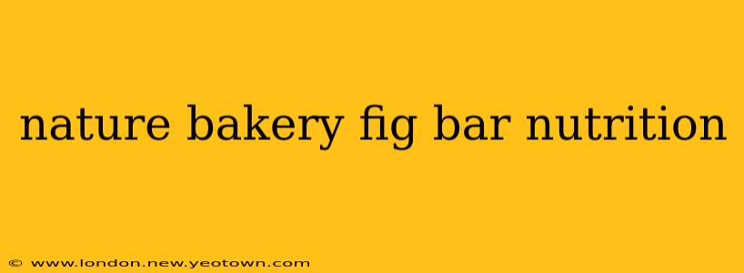 nature bakery fig bar nutrition