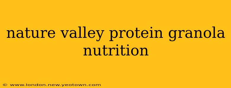 nature valley protein granola nutrition