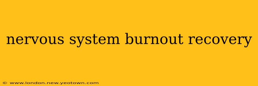 nervous system burnout recovery