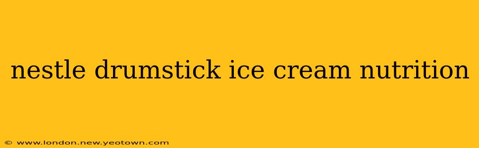 nestle drumstick ice cream nutrition