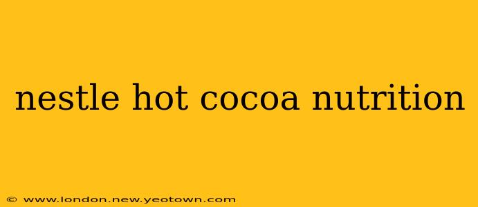 nestle hot cocoa nutrition