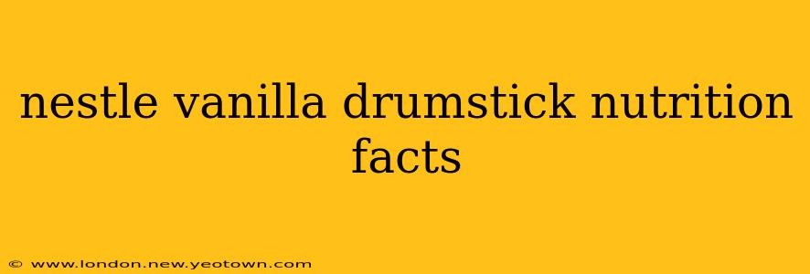 nestle vanilla drumstick nutrition facts