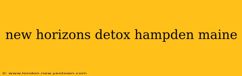 new horizons detox hampden maine