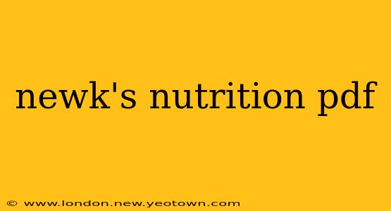 newk's nutrition pdf