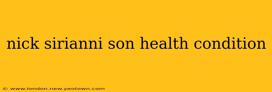 nick sirianni son health condition