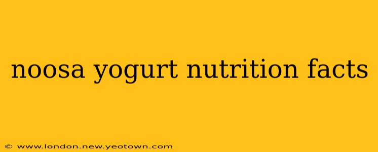 noosa yogurt nutrition facts