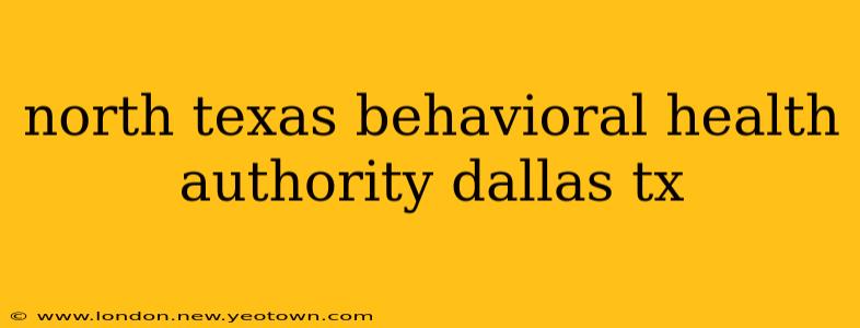 north texas behavioral health authority dallas tx