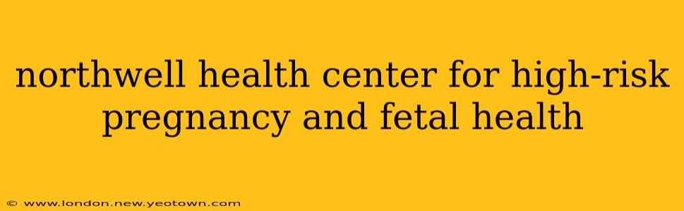 northwell health center for high-risk pregnancy and fetal health