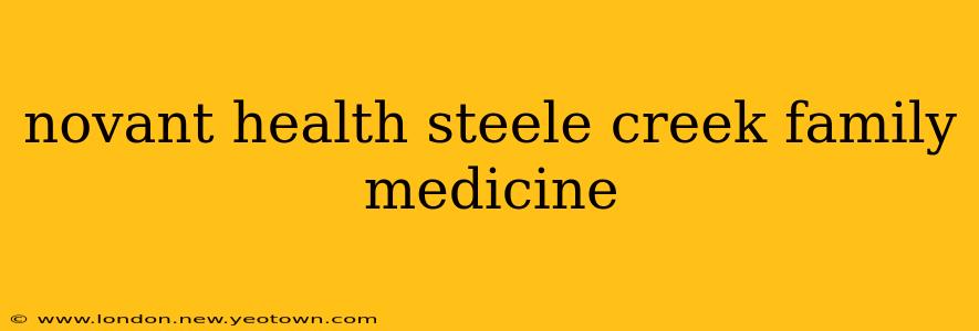 novant health steele creek family medicine