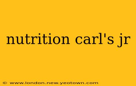 nutrition carl's jr