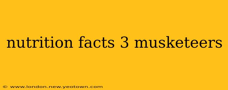 nutrition facts 3 musketeers