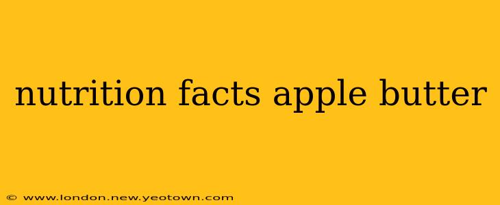 nutrition facts apple butter