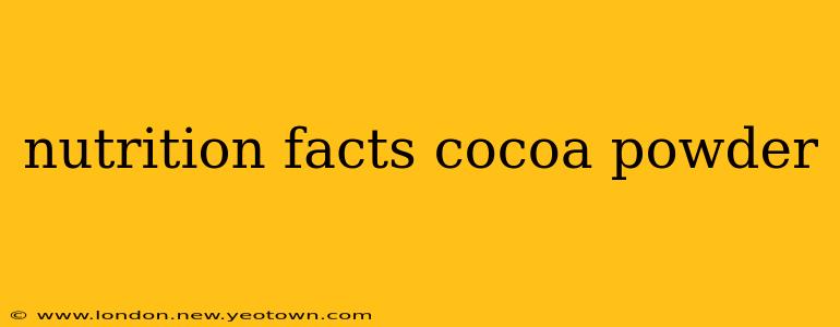 nutrition facts cocoa powder