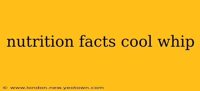 nutrition facts cool whip