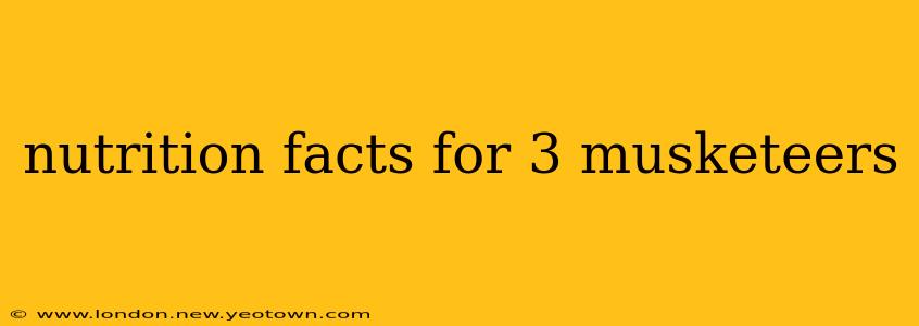 nutrition facts for 3 musketeers