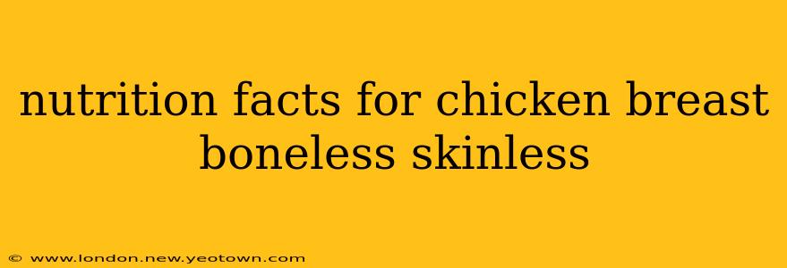 nutrition facts for chicken breast boneless skinless