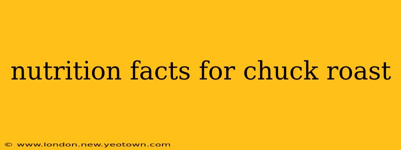 nutrition facts for chuck roast