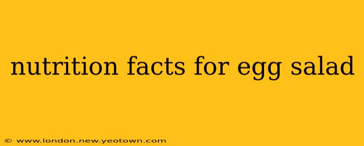 nutrition facts for egg salad