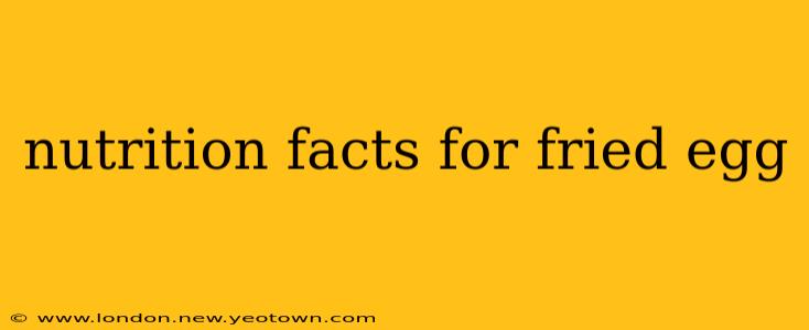 nutrition facts for fried egg