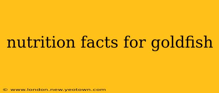 nutrition facts for goldfish