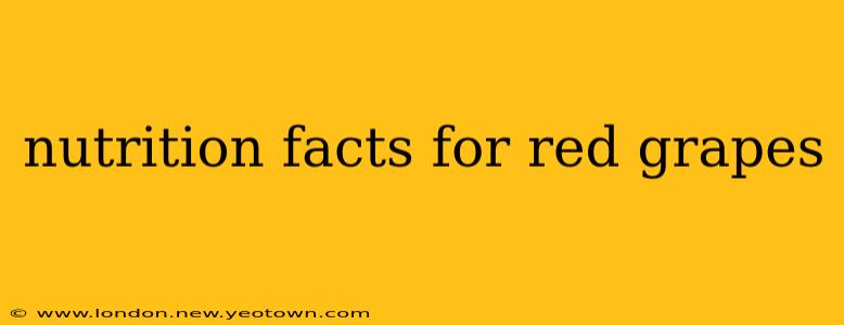 nutrition facts for red grapes