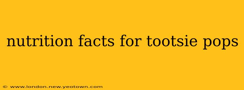 nutrition facts for tootsie pops