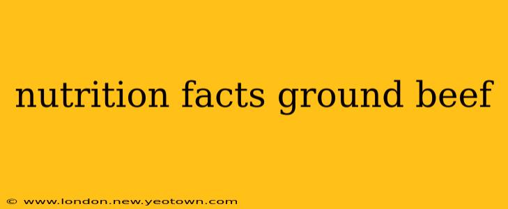 nutrition facts ground beef