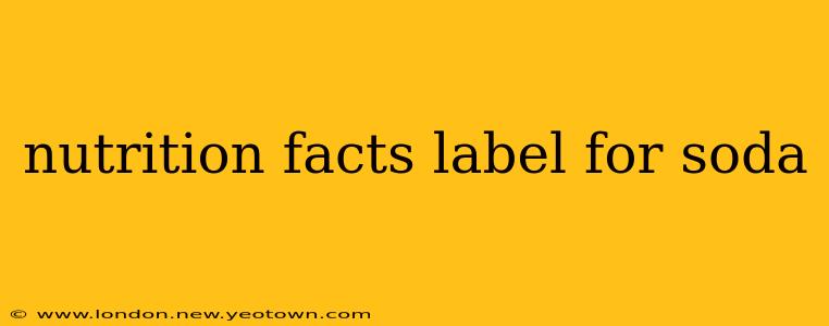 nutrition facts label for soda