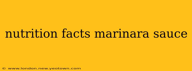 nutrition facts marinara sauce