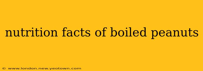 nutrition facts of boiled peanuts