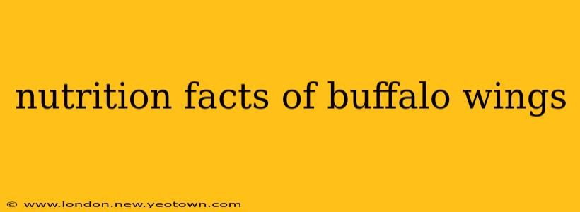nutrition facts of buffalo wings