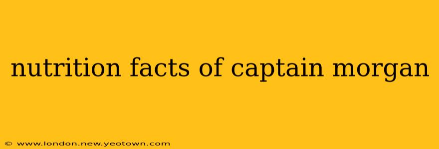 nutrition facts of captain morgan