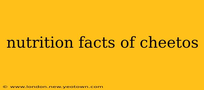 nutrition facts of cheetos