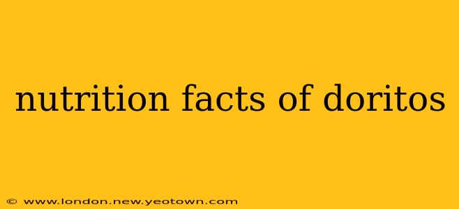 nutrition facts of doritos